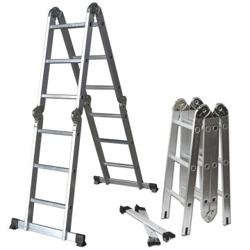 Escalera multiusos plegable de andamio de aluminio 12.5 pies / 350 lb